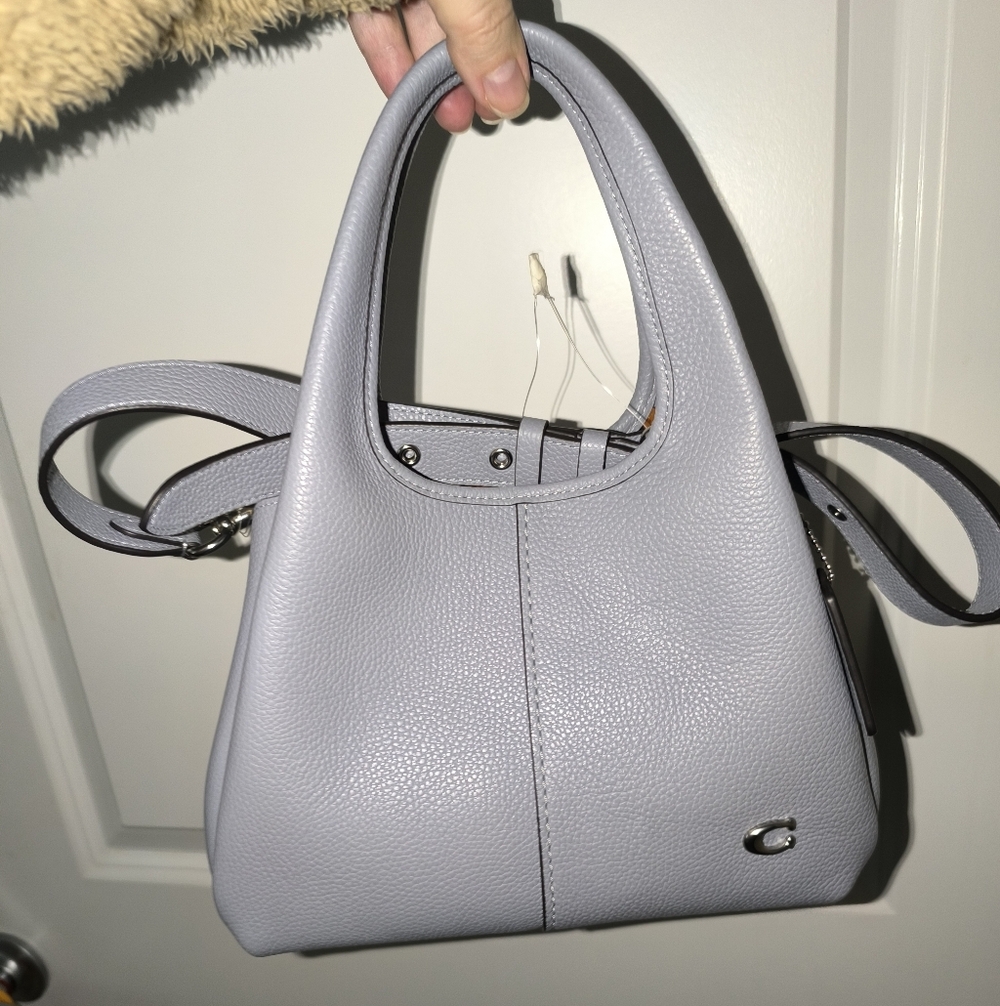 Coach Lana 23 Grey/Blue Leather RARE - Picture 4 of 12